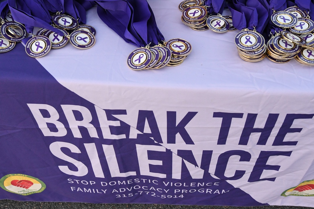 Fort Drum Soldiers, family members, support Domestic Violence Awareness Month 5K