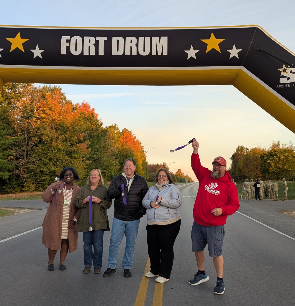 Fort Drum Soldiers, family members, support Domestic Violence Awareness Month 5K