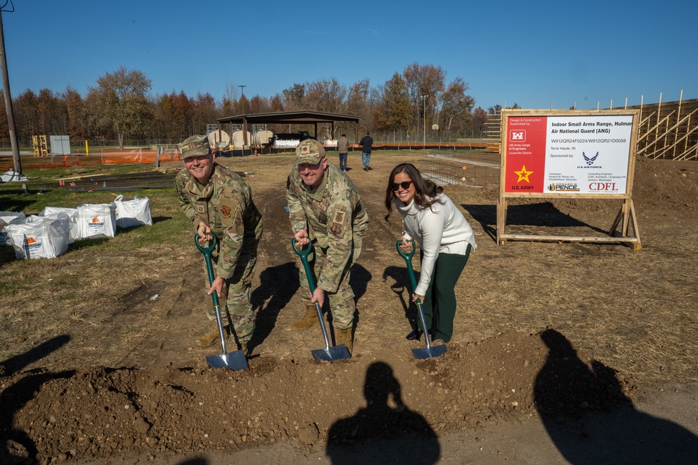 Groundbreaking ceremony for small arms qualification range