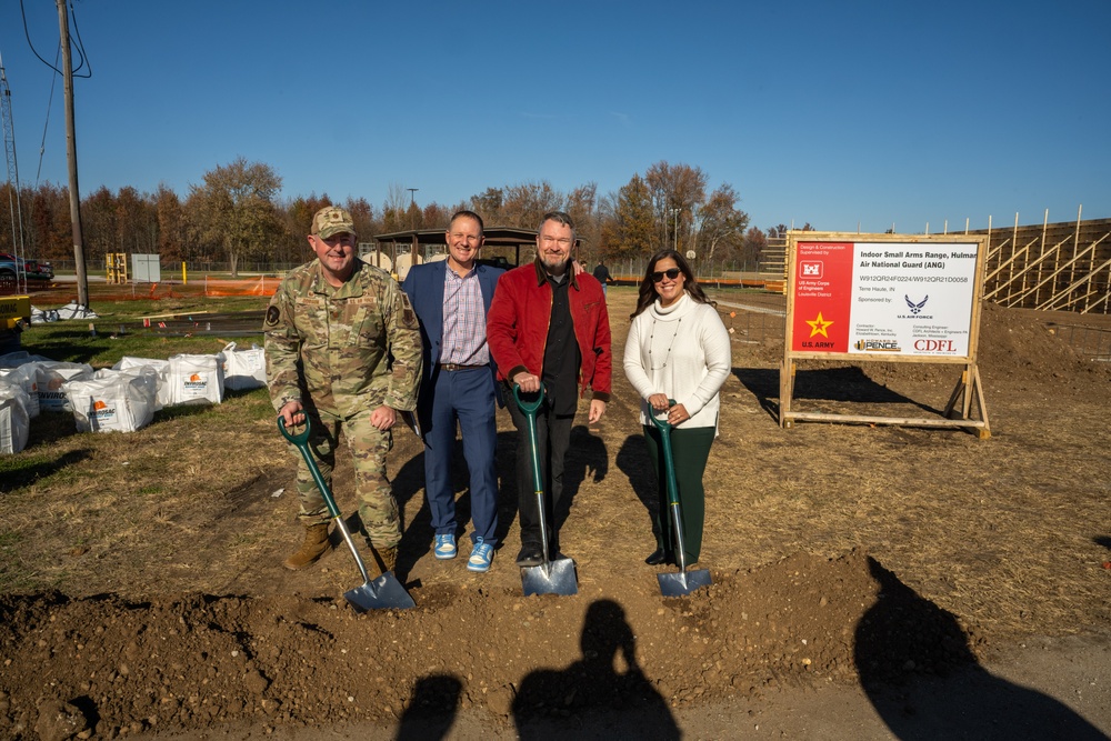 Groundbreaking ceremony for small arms qualification range