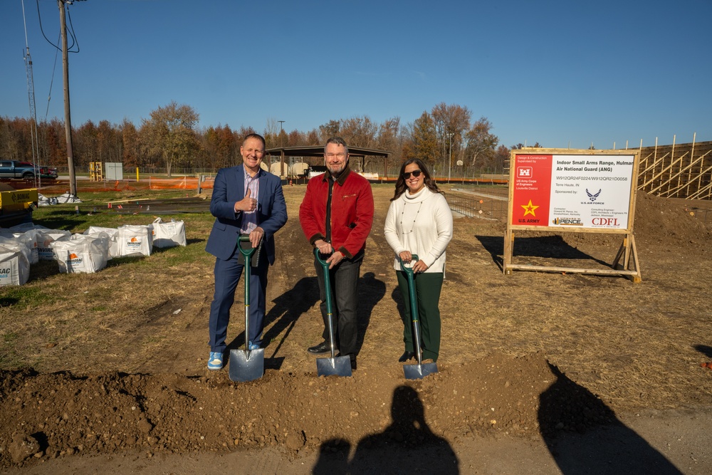 Groundbreaking ceremony for small arms qualification range