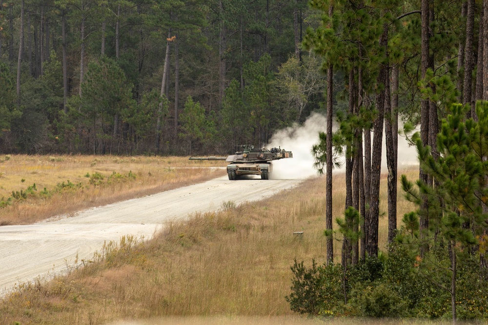 Dogface Soldiers conduct armored platoon live-fire