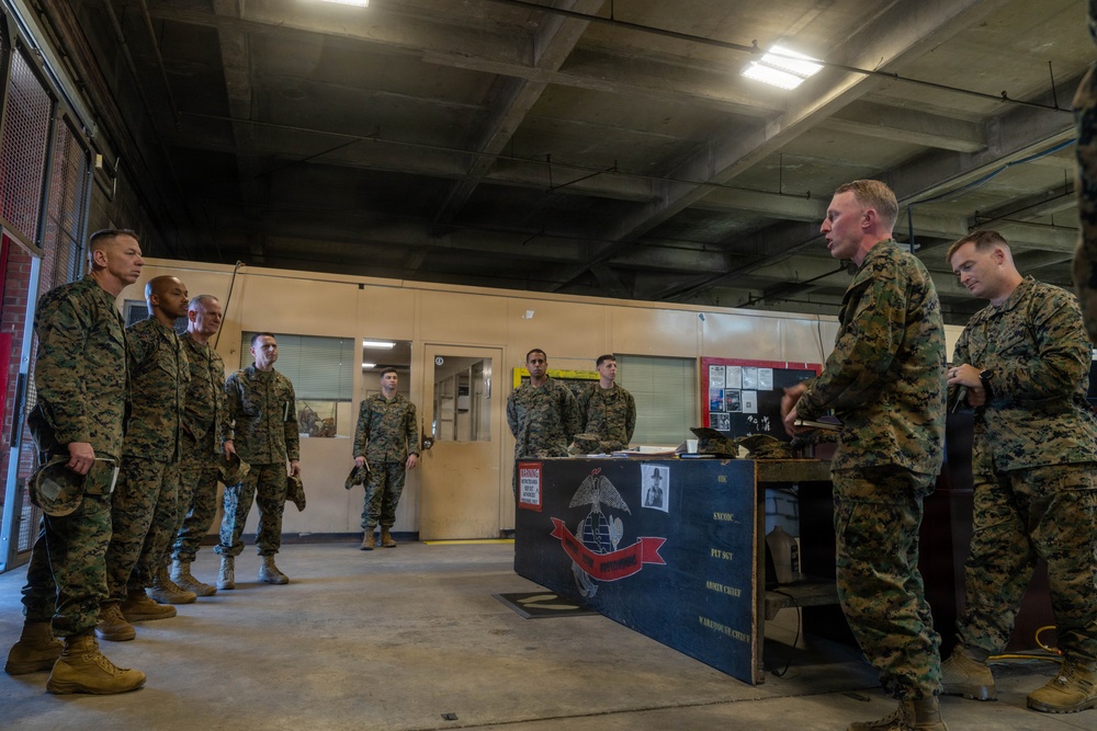 2nd Marine Division Assistant Commander Tours 2nd Combat Readiness Regiment’s Repairable Issue Point and Supply Management Unit