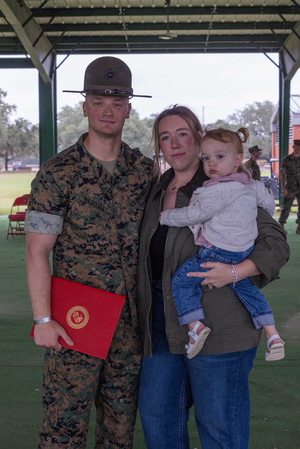 U.S. Marine Corps Sgt. Westfelt Recieves the Navy and Marine Corps Medal