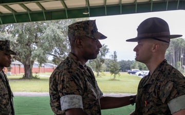 U.S. Marine Corps Sgt. Westfelt Recieves the Navy and Marine Corps Medal