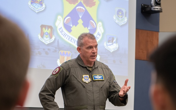 18th Air Force Commander delivers advice, mentorship to ROTC cadets
