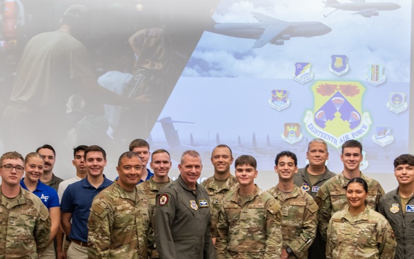 18th Air Force Commander delivers advice, mentorship to ROTC cadets