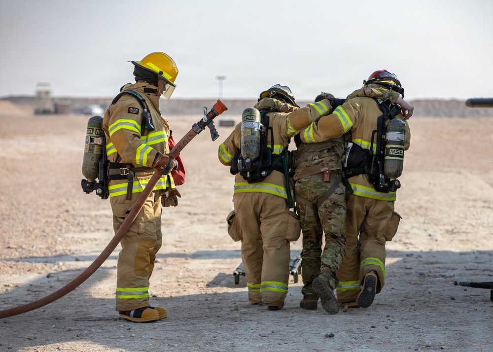 Task Force Shikra Enhances Emergency Preparedness in UH-60 Crash Simulation