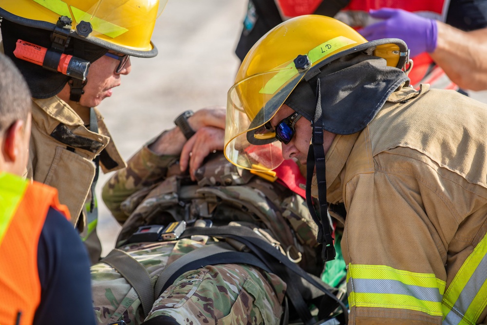 Task Force Shikra Enhances Emergency Preparedness in UH-60 Crash Simulation