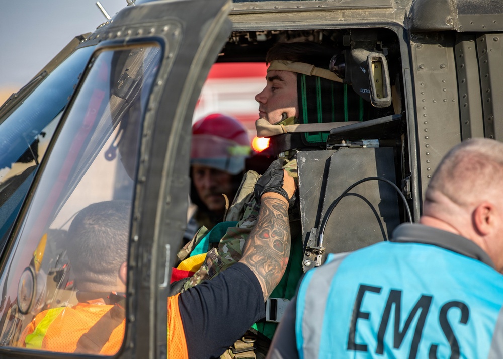 Task Force Shikra Enhances Emergency Preparedness in UH-60 Crash Simulation