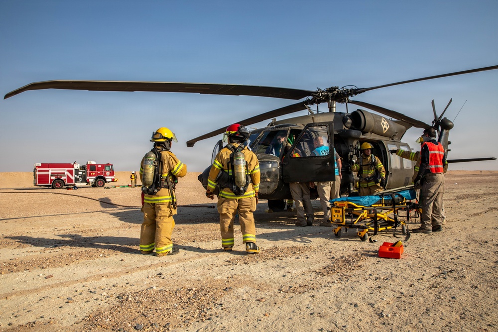Task Force Shikra Enhances Emergency Preparedness in UH-60 Crash Simulation