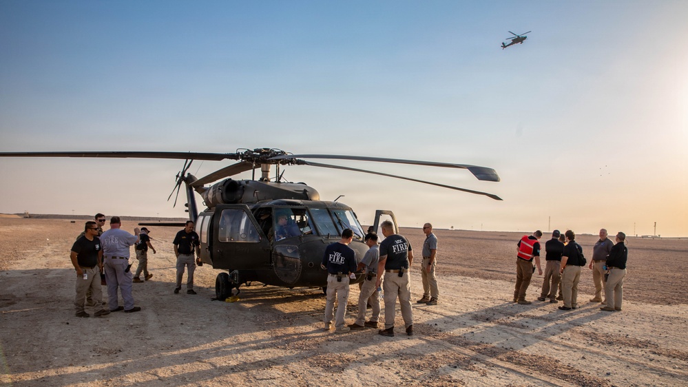 Task Force Shikra Enhances Emergency Preparedness in UH-60 Crash Simulation