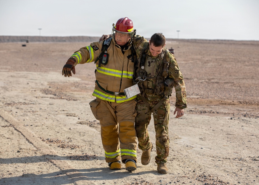 Task Force Shikra Enhances Emergency Preparedness in UH-60 Crash Simulation