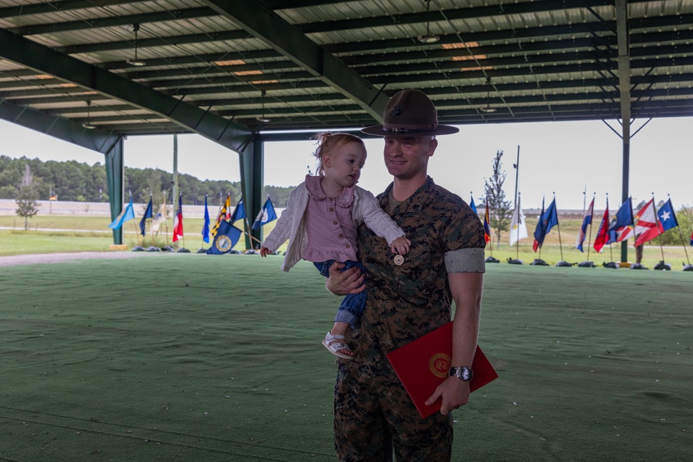 U.S. Marine Corps Sgt. Westfelt Recieves the Navy and Marine Corps Medal