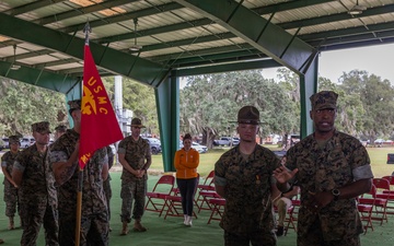 U.S. Marine Corps Sgt. Westfelt Recieves the Navy and Marine Corps Medal