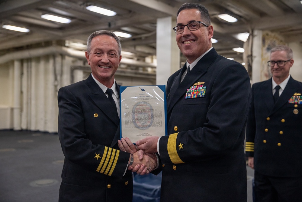 USS Arlington (LPD 24) Changes Command 2025