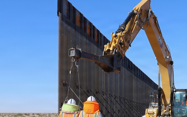 BMGR-1 Week Three border barrier panel installation