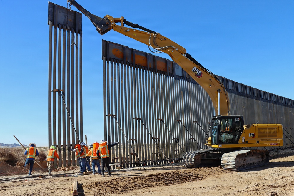 BMGR-1 Week Three border barrier panel installation