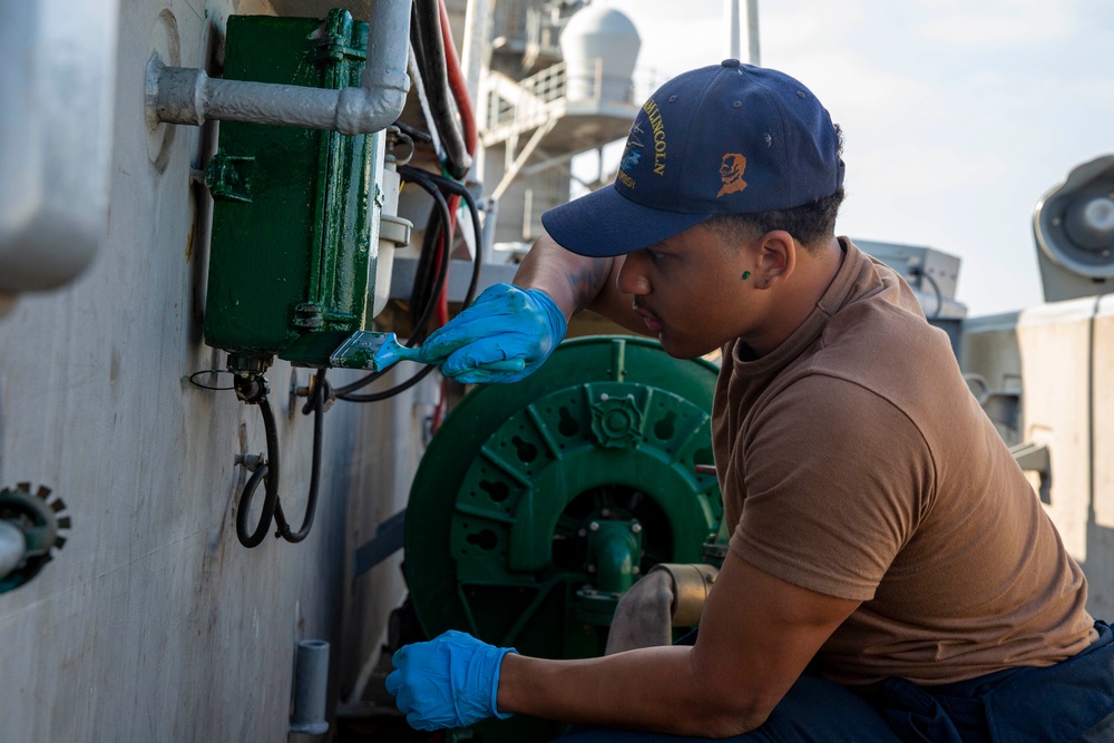 Abraham Lincoln conducts routine operations