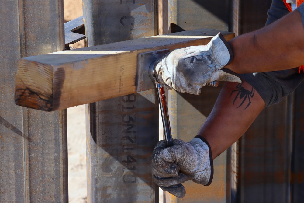 BMGR-1 Week Three border barrier panel installation