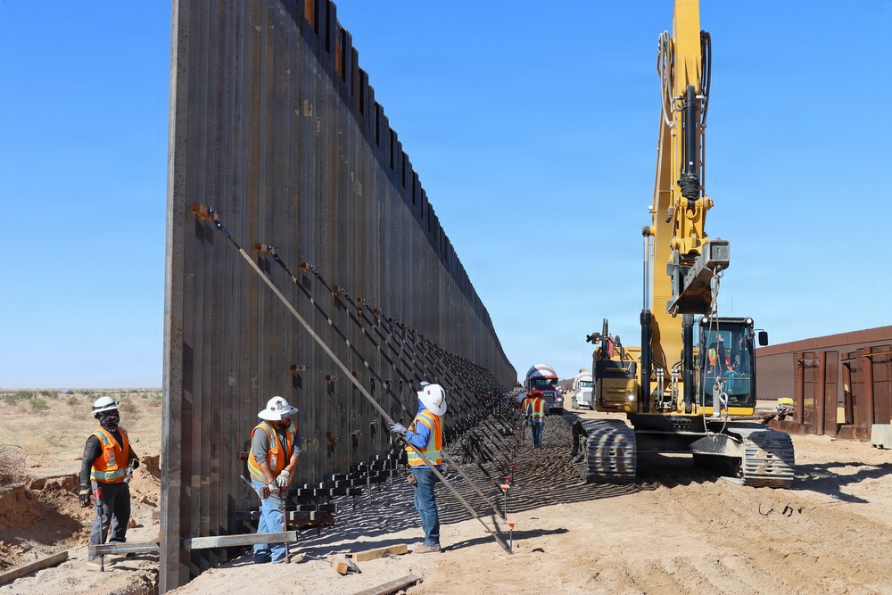 BMGR-1 Week Three border barrier panel installation