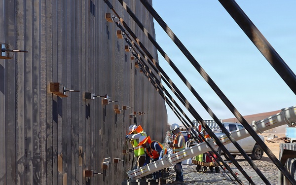 BMGR-1 Week Three border barrier panel installation