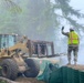 USACE staff assist in repairing temporary barriers during Juneau glacial lake outburst flood event