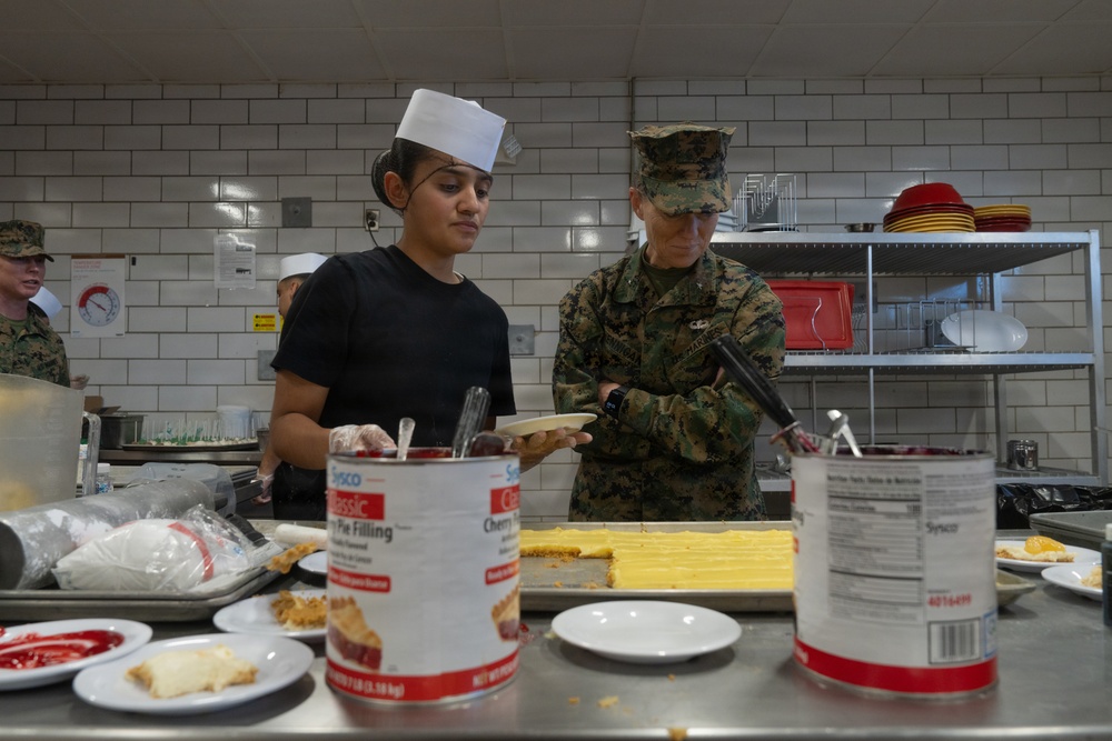 2nd Marine Logistics Group Leadership Serves Marines and Sailors for Marine Corps 250th Birthday