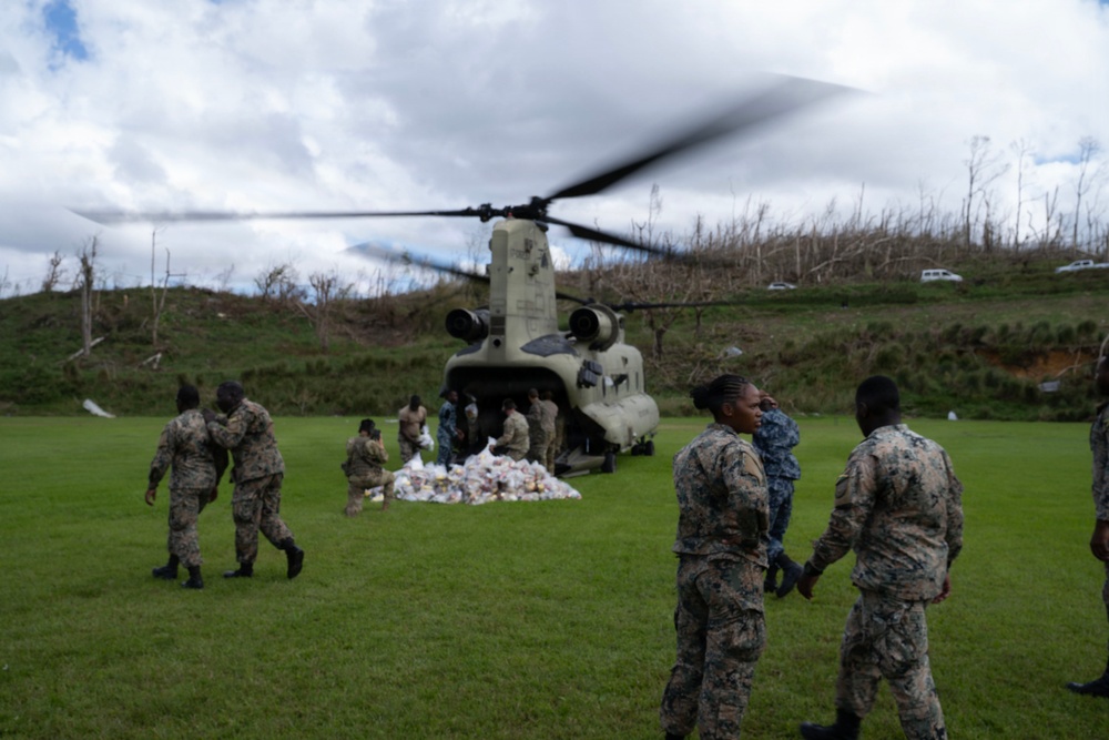 Joint Task Force-Bravo Load Food and Water into CH-47 Chinook