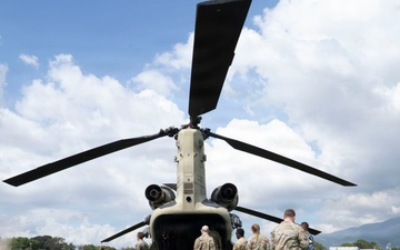 Joint Task Force-Bravo Load Food and Water into CH-47 Chinook