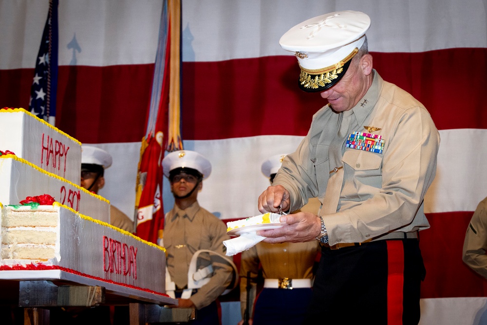MCAS Miramar celebrates the 250th Marine Corps Birthday Cake Cutting Ceremony