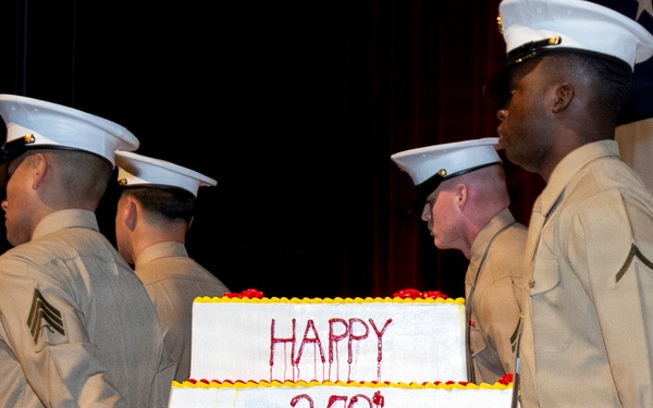 MCAS Miramar celebrates the 250th Marine Corps Birthday Cake Cutting Ceremony
