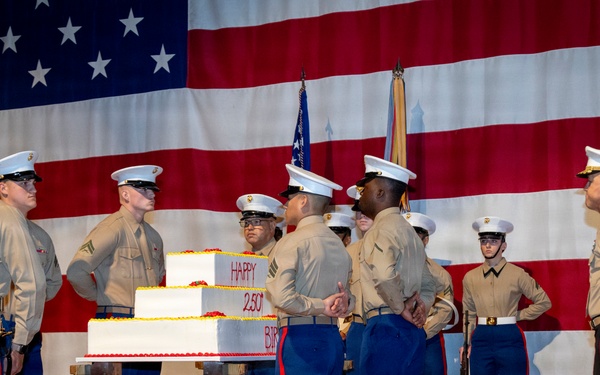 MCAS Miramar celebrates the 250th Marine Corps Birthday Cake Cutting Ceremony