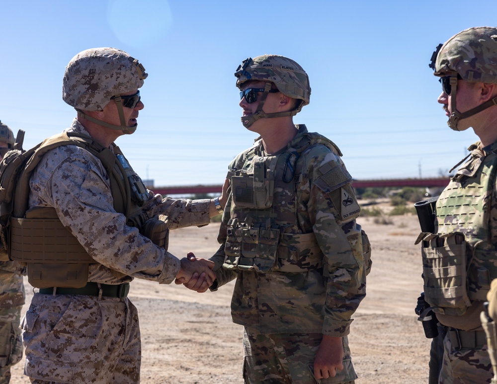 Brig. Gen. Jeremy Winters visits JTF-SB service members