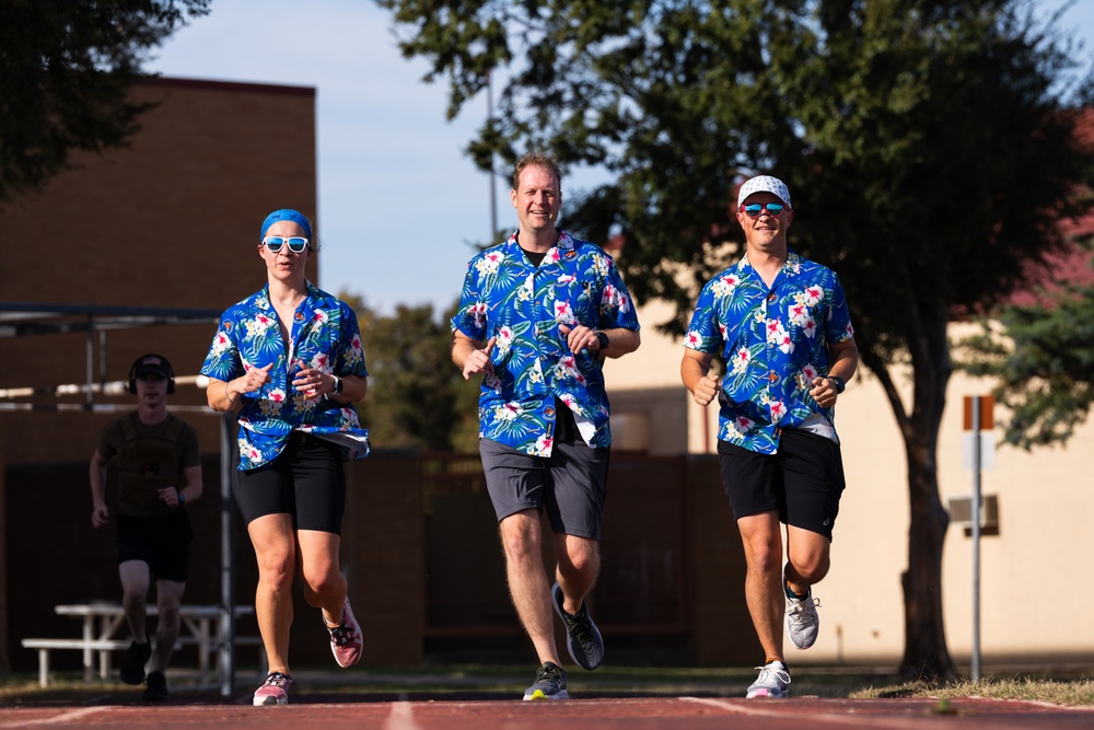 Vance instructor pilot runs 30 miles to support local food bank