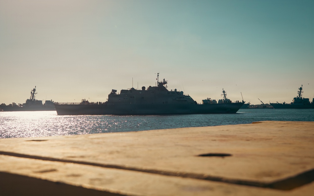 USS Wichita (LCS 13) Departs Naval Station Mayport in Support of USNORTHCOM