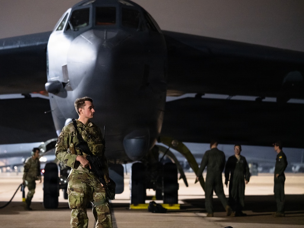 Minot, Barksdale Airmen respond to an alert drill as part of Global Thunder 26
