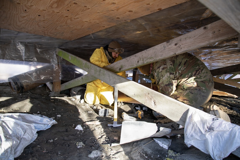 AKOM members help restore Tuntutuliak homes during Operation Halong Response