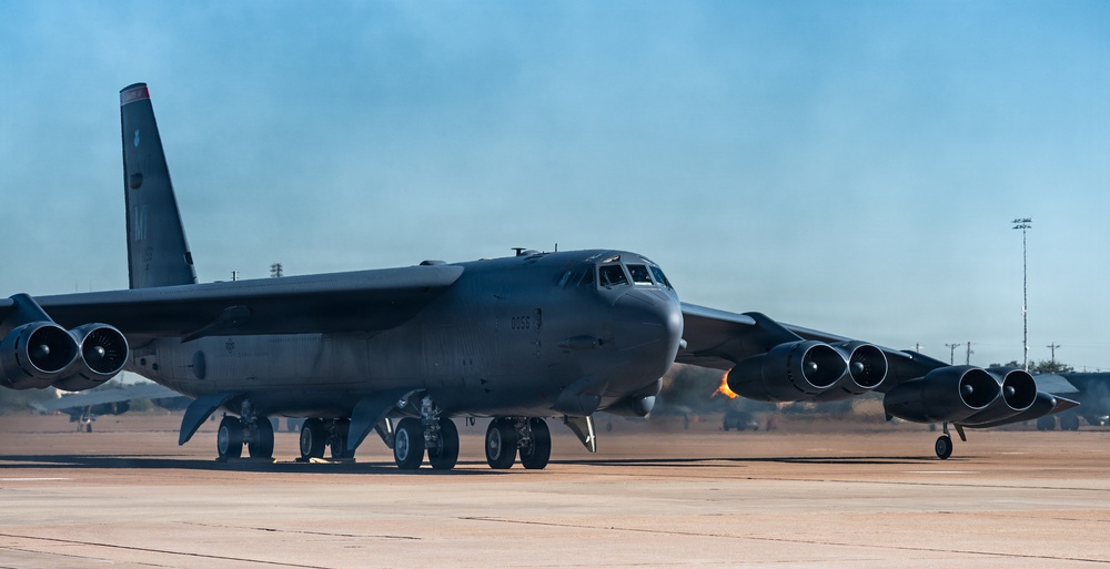 Minot, Barksdale B-52s depart Dyess as part of Global Thunder 26