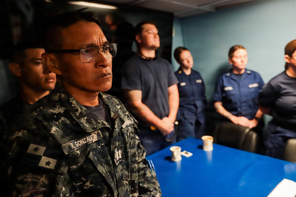 U.S. Coast Guard and Panama Security Services Conduct Cutter Passing Exercise