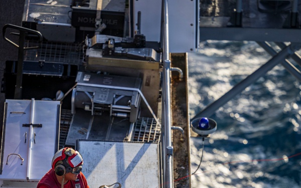 USS Iwo Jima Conducts a Replenishment at Sea