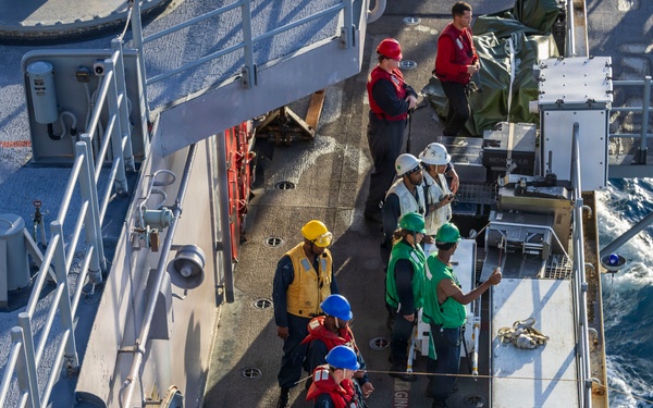USS Iwo Jima Conducts a Replenishment at Sea