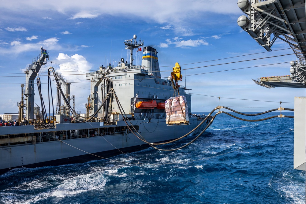 USS Iwo Jima Conducts a Replenishment at Sea
