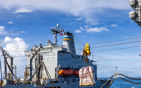 USS Iwo Jima Conducts a Replenishment at Sea