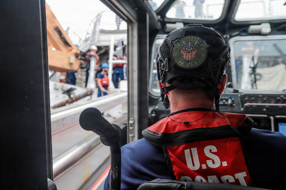 U.S. Coast Guard and Panama Security Services Conduct Cutter Passing Exercise