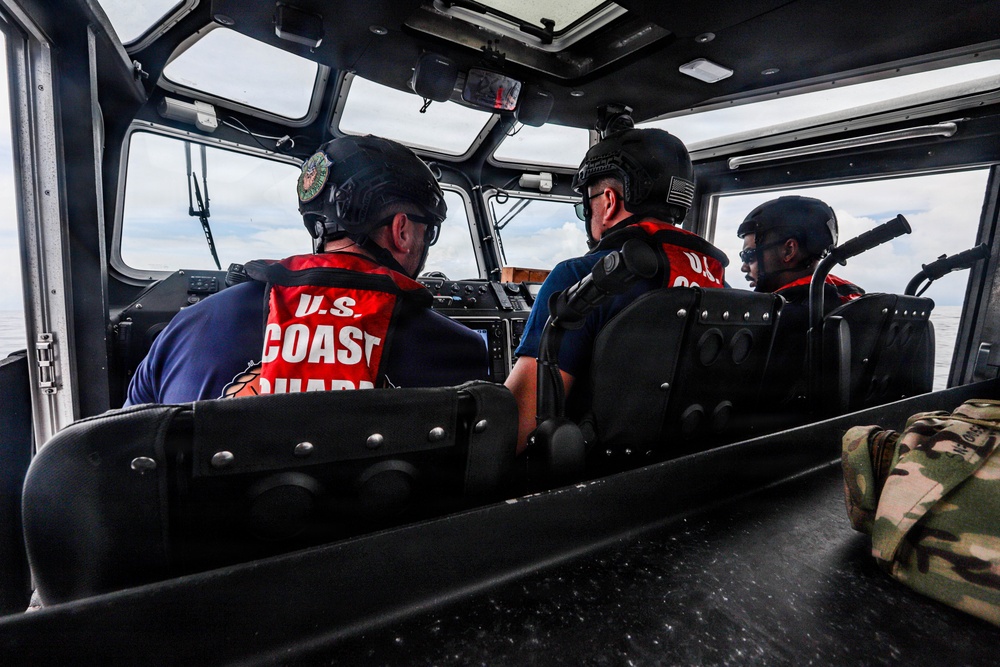 U.S. Coast Guard and Panama Security Services Conduct Cutter Passing Exercise