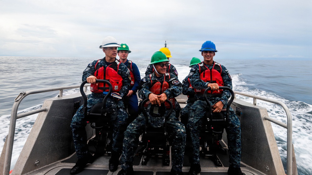 U.S. Coast Guard and Panama Security Services Conduct Cutter Passing Exercise