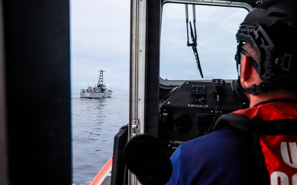 U.S. Coast Guard and Panama Security Services Conduct Cutter Passing Exercise