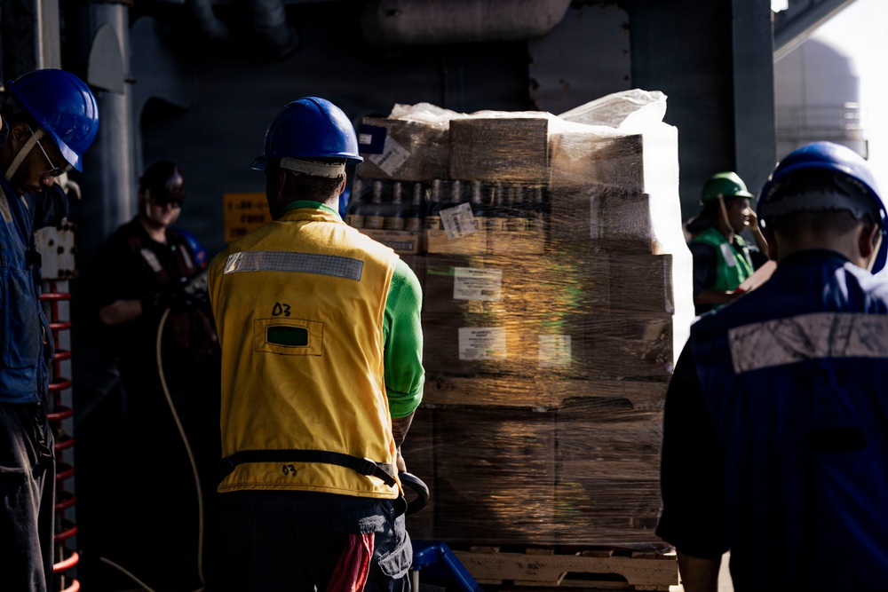 USS Iwo Jima Conducts a Replenishment at Sea