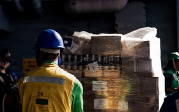 USS Iwo Jima Conducts a Replenishment at Sea